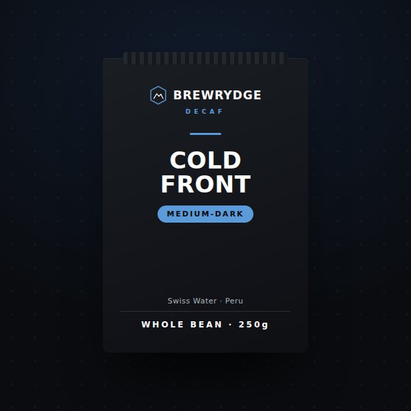 Cold Front decaf beans