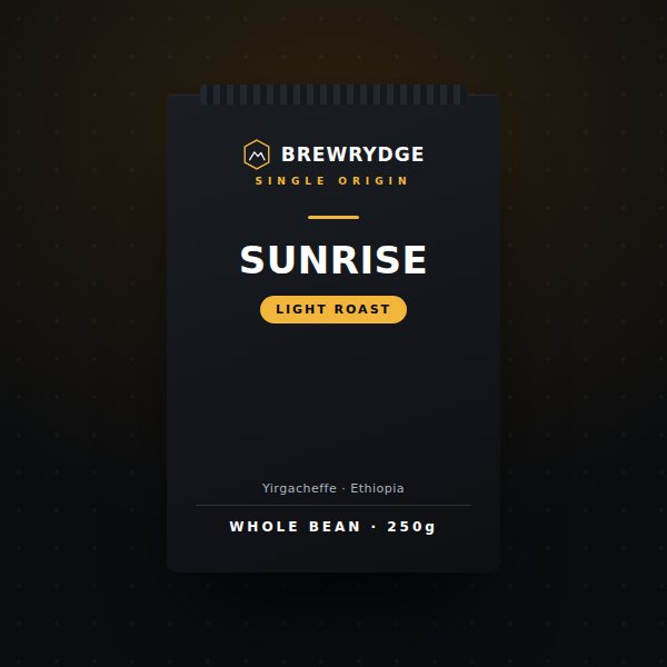 Sunrise Ethiopian beans